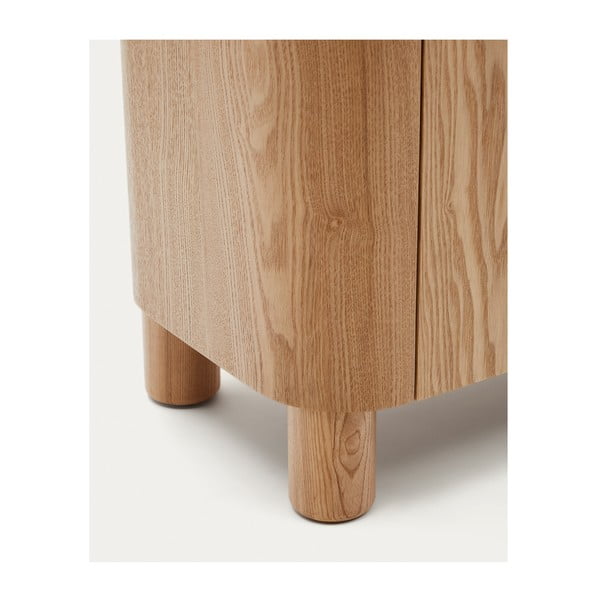 Dabīga toņa TV galdiņš ar oškoka imitāciju 200x52x40 cm Salaya – Kave Home-image-4