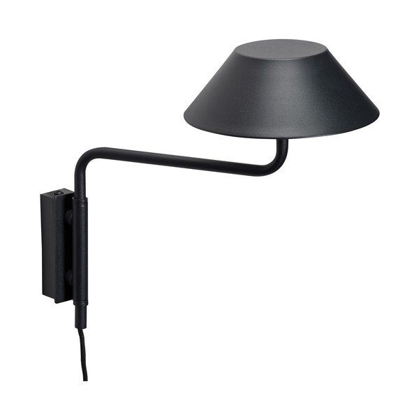 Melna metāla LED sienas lampa ar regulējamu spilgtumu ar vadu ø 30 cm Cover – Hübsch