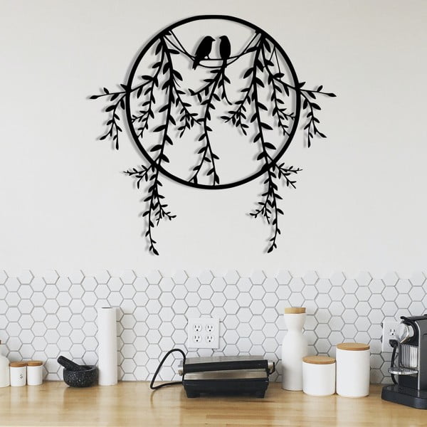 Metāla sienas dekors 45x44 cm Lovebirds – Wallity-image-3