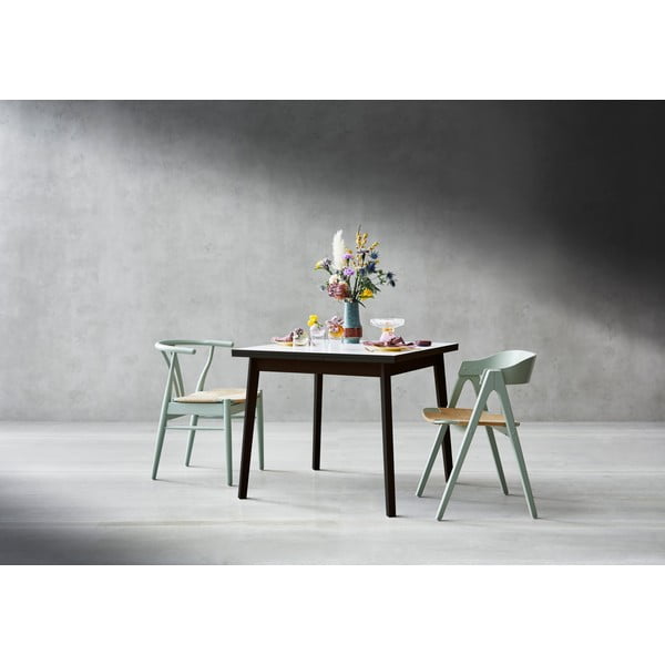 Melnbalts izvelkamais ēdamgalds ar ozolkoka imitāciju Hammel Single, 90 x 90 cm-image-1