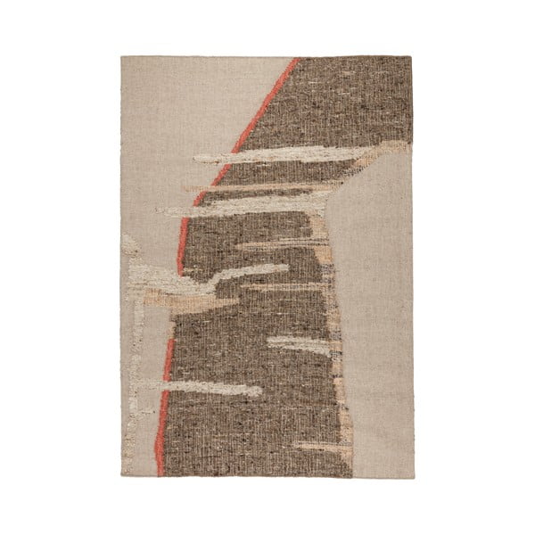 Brūns/bēšs vilnas paklājs 200x300 cm Briton – Dutchbone