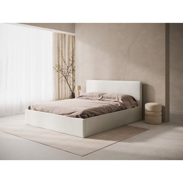 Krēmkrāsas polsterēts gultas galvgalis 210,5x100 cm Remo – Micadoni -image-1