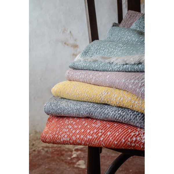 Sarkans pleds ar kokvilnu Euromant Dotty Diamond, 140 x 180 cm-image-3