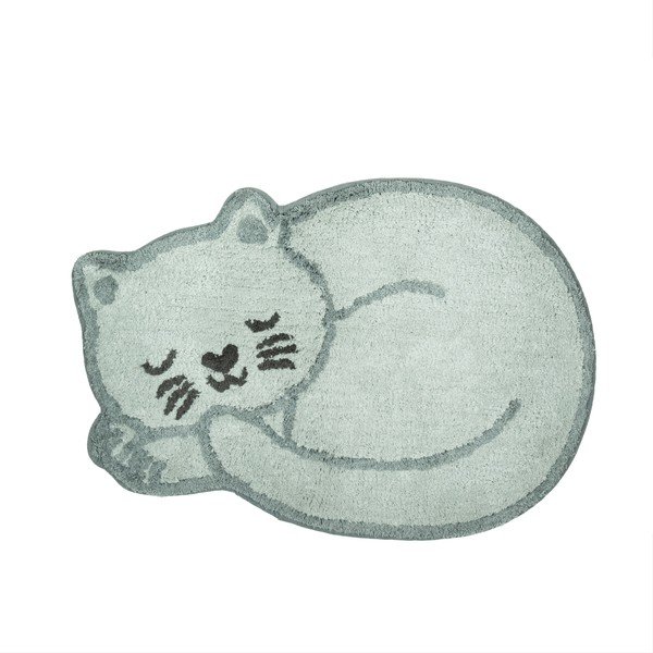 Gaiši zils kokvilnas bērnu paklājs 43x60 cm Sleeping Cat – Sass & Belle