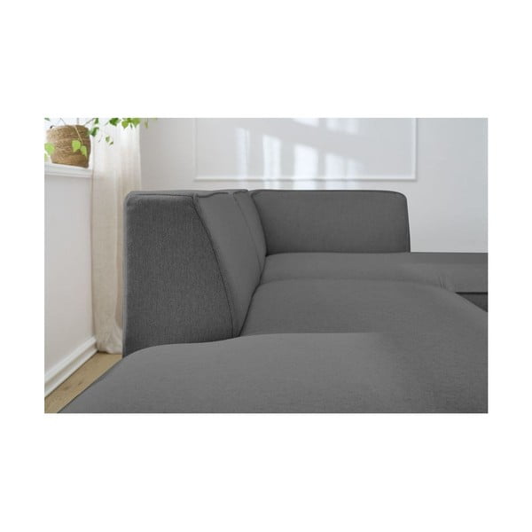 Tumši pelēks modulārais stūra dīvāns (ar labo stūri/L veida) Megeve – Bobochic Paris-image-4