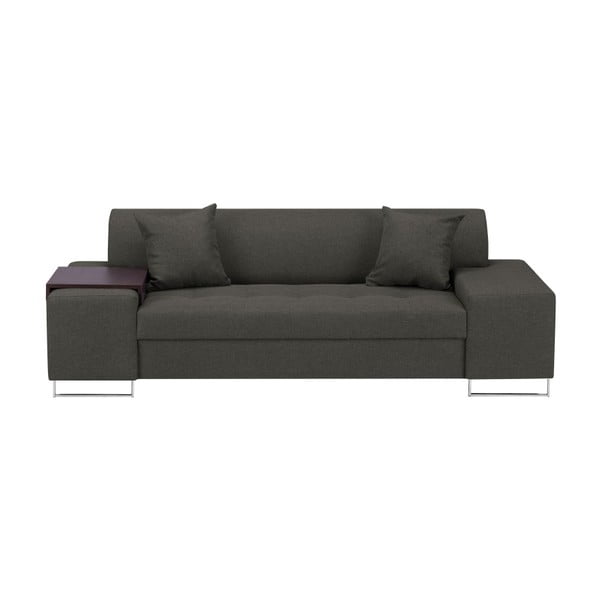 Tumši pelēks dīvāns ar sudraba kājām Cosmopolitan Design Orlando, 220 cm