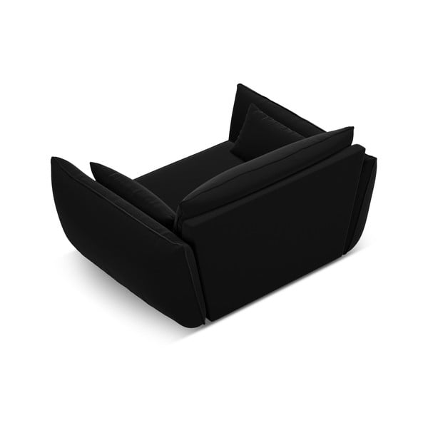 Melns samta atpūtas krēsls Vanda – Mazzini Sofas-image-3