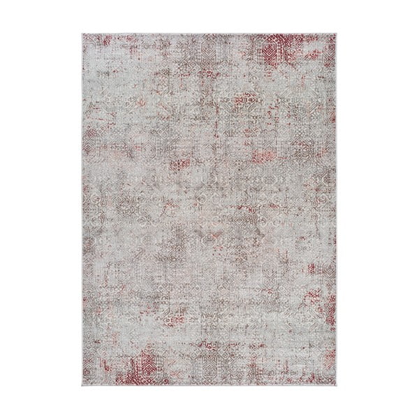 Pelēks un rozā paklājs Universal Babek, 133 x 195 cm