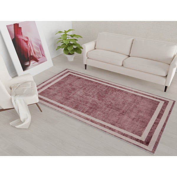 Sarkans mazgājams paklājs 180x120 cm – Vitaus-image-1