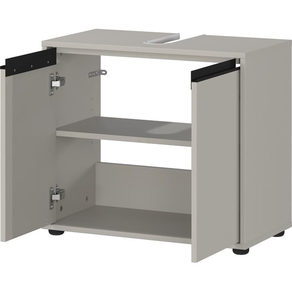 Pelēks skapītis zem izlietnes 63x55 cm Lemont – Germania-image-3