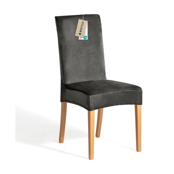 Pelēki uzvelkami pārvalki krēslam (4 gab.) 48 cm Sento – Restilo-image-3
