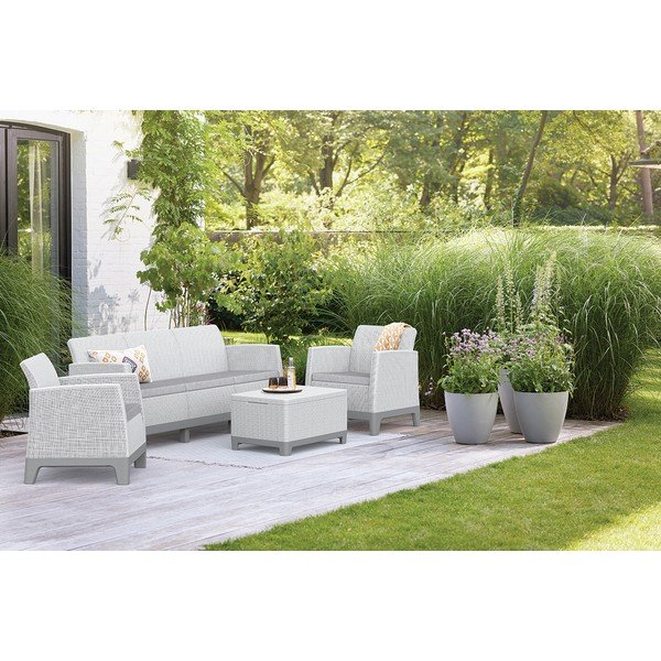 Gaiši pelēks dārza atpūtas komplekts 5 personām Scandi Forma – Keter-image-1