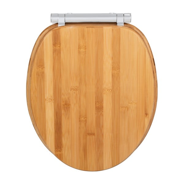 Koka tualetes poda sēdeklis ar vieglas aizvēršanas funkciju Wenko Bambusa, 35 x 41 cm