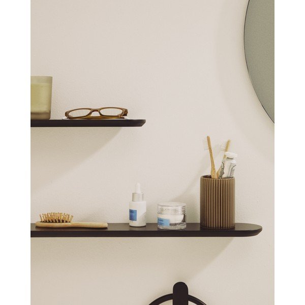 Melni sienas plaukti (2 gab.) 55 cm Arely – Kave Home-image-1