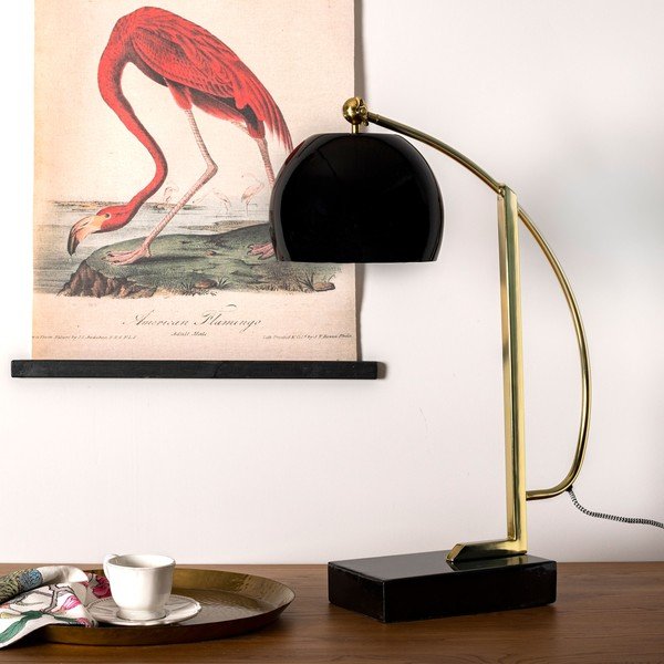 Spīdīgi melna galda lampa no metāla (augstums 56 cm) Antique – HF Living-image-1