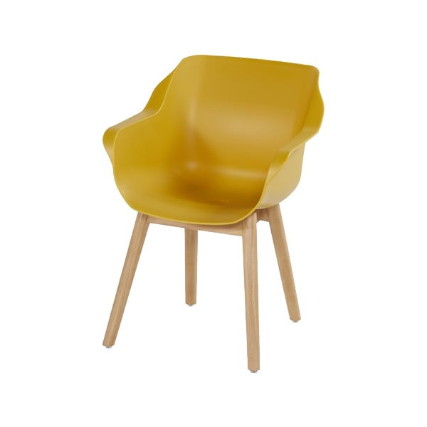 Dzelteni plastmasas dārza krēsli (2 gab.) Sophie Teak – Hartman