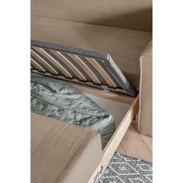 Bēšs izvelkamais dīvāns 168 cm Lucky Lucy – Miuform-image-4