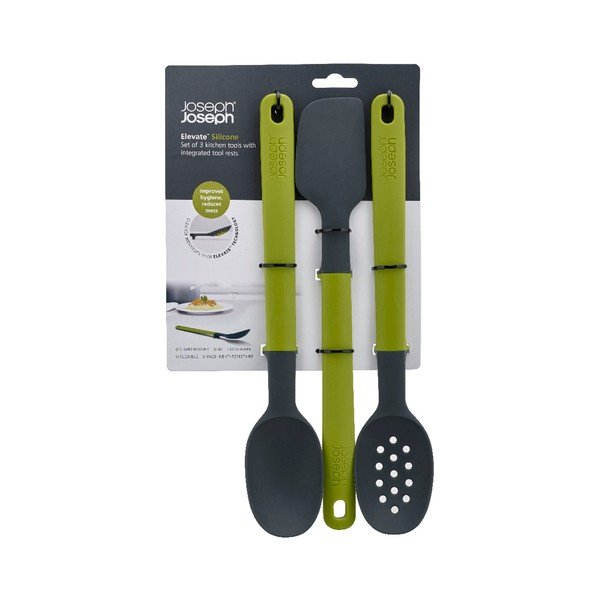Pelēki zaļš 3 instrumentu komplekts Joseph Joseph Elevate Silicone-image-2