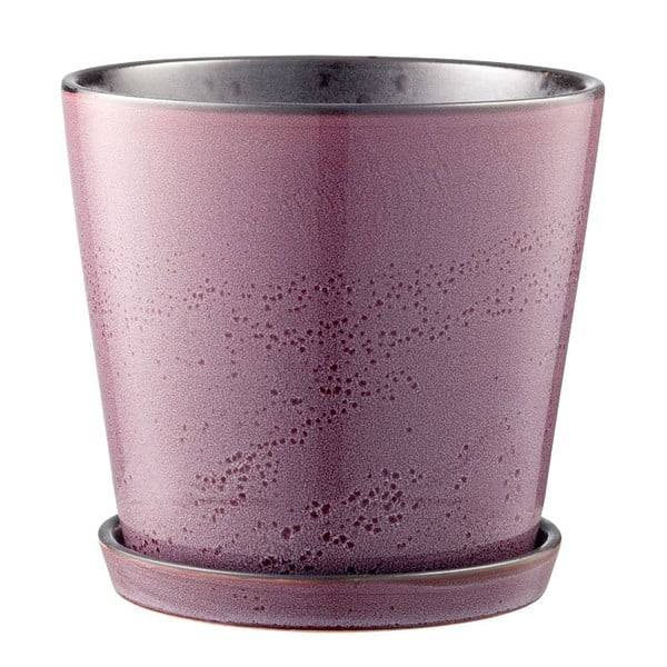 Violets keramikas pods ar paliktni Bitz Jungle, ø 14 cm
