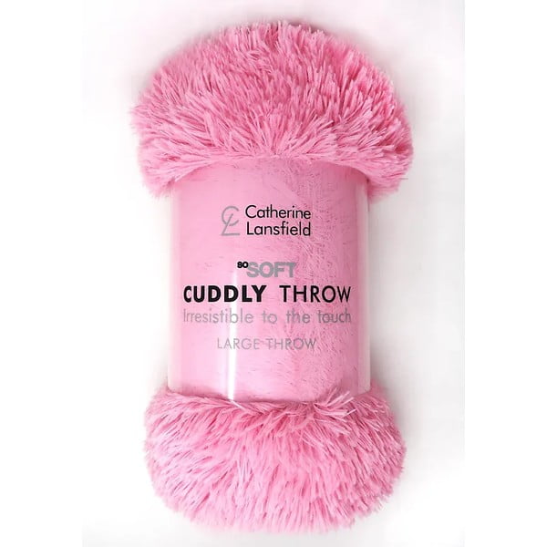 Rozā mikroplīša pleds 150x200 cm Cuddly – Catherine Lansfield-image-2