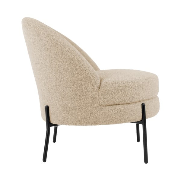 Bēšs atpūtas krēsls no buklē auduma Noble – Leitmotiv-image-3