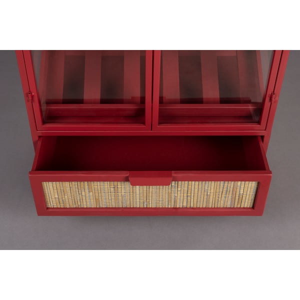 Sarkans metāla vīna skapis 10 pudelēm 65x103x35 cm Mori – Dutchbone-image-4