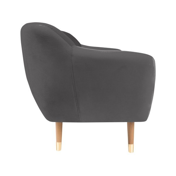 Pelēks samta dīvāns Mazzini Sofas Benito, 158 cm-image-3