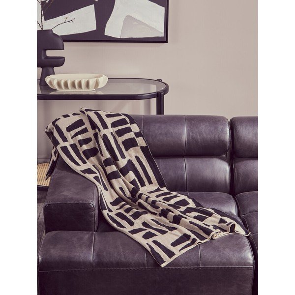 Melns/dabīga toņa konsoles galds ar stikla galda virsmu 49x100 cm Cebu – Premier Housewares-image-4