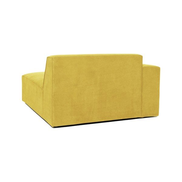 Dzeltens velveta dīvāna stūra modulis Scandic Sting, kreisais stūris-image-3