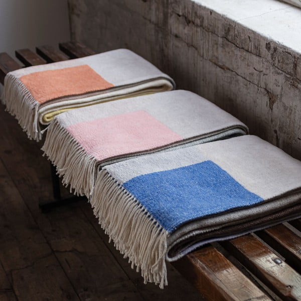 Gaiši violets/bēšs pleds 125x190 cm Brick – Mette Ditmer Denmark-image-4