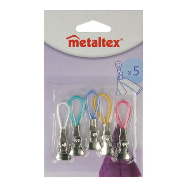 5 krāsainu dvieļu klipšu komplekts Metaltex-image-1