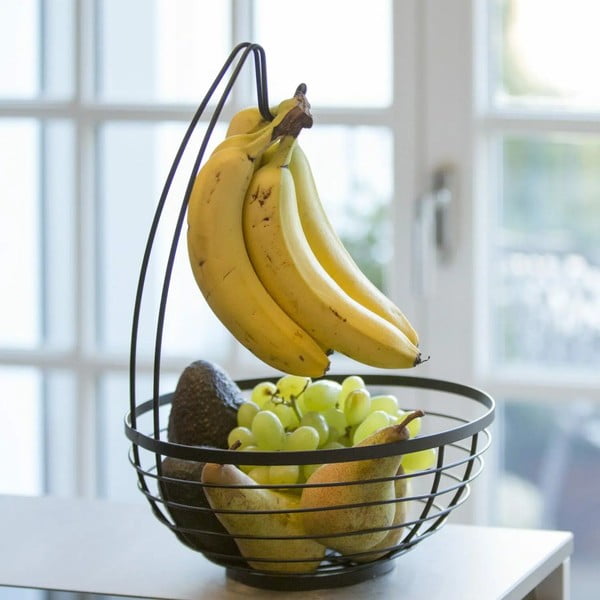 Melns augļu grozs ar āķi iDesign Austin, ø 27,31 cm-image-1