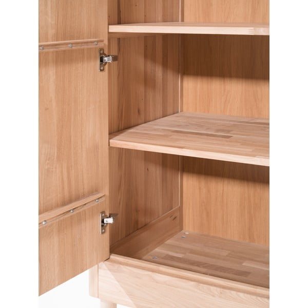 Dabīga toņa ozola masīvkoka bērnu drēbju skapis 100x190x55 cm Forrest – Vipack-image-1