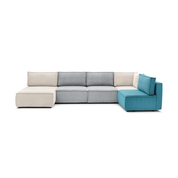 Velveta stūra dīvāns (U veida/ar maināmu stūri) Nihad modular – Bobochic Paris