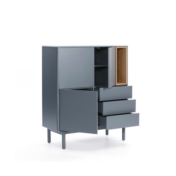 Zila/pelēka augsta kumode 100x120 cm Corvo – Teulat-image-3