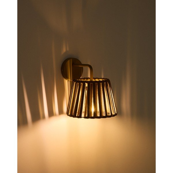 LED sienas āra gaismeklis ar saules baterijām (augstums 23 cm) Aldet – Kave Home-image-1