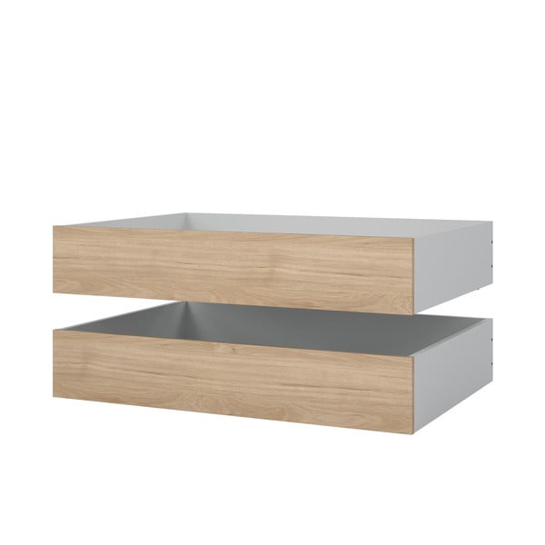 Dabīga toņa atvilktnes zem gultas (2 gab.) 90x190/140x190 cm Naia – Tvilum-image-3