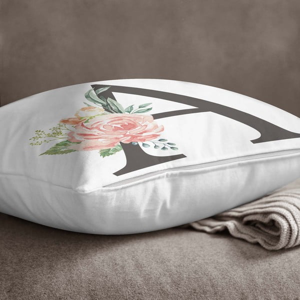 Spilvendrāna Minimalist Cushion Covers Floral Alphabet A, 45 x 45 cm