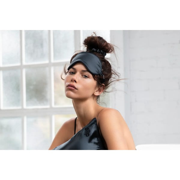 Melna zīda miega maska Black – slip-image-1
