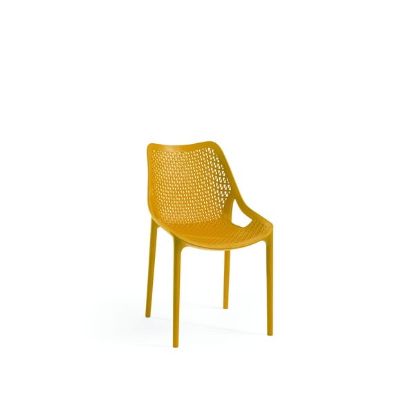 Dzeltens plastmasas dārza krēsls Bilros – Rojaplast
