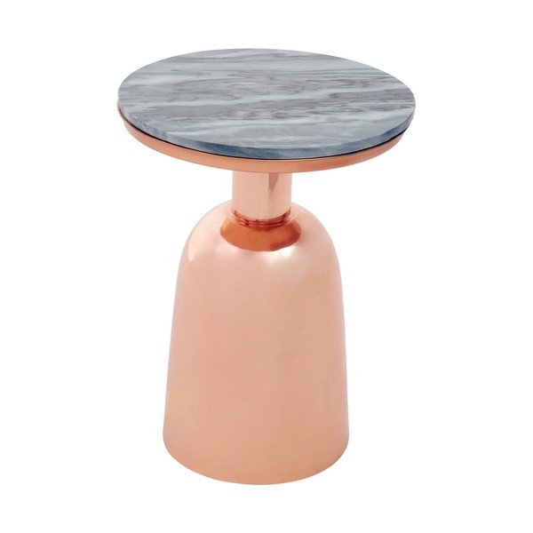 Apaļš sānu galdiņš ar marmora virsmu ø 48 cm Amira – Premier Housewares