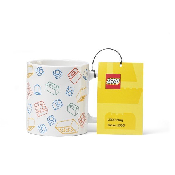Balta keramikas bērnu krūze 300 ml Bricks – LEGO®-image-1