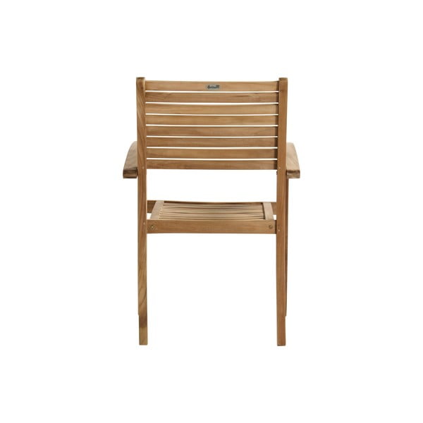 Dabīga toņa masīvkoka dārza krēsls Sunderland – Hartman-image-3