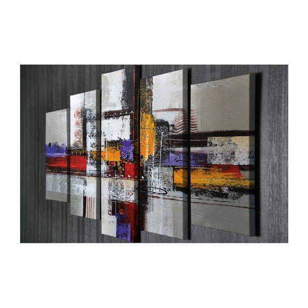 5 daļu sienas glezna uz audekla Abstract-image-3
