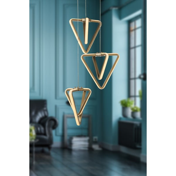 Bronzas krāsas metāla LED piekaramā lampa ø 20 cm Baris – Squid Lighting-image-1