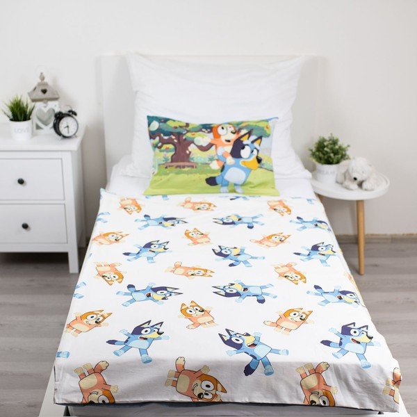 Kokvilnas bērnu gultas veļa bērnu gultiņai 100x135 cm Bluey – Jerry Fabrics-image-2