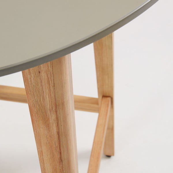 Eikalipta koka balkona galds Kave Home Giorgia, ⌀ 70 cm-image-1
