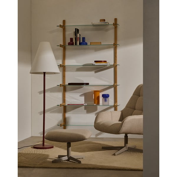 Dabīga toņa stikla modulārā plauktu sistēma 110x202x30,5 cm Sitra – Kave Home-image-1