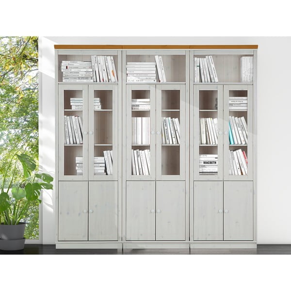 Balta priedes masīvkoka vitrīna 518x223 cm Anita – Støraa-image-1