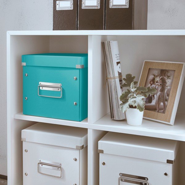 Tirkīzzila uzglabāšanas kaste Leitz Click&Store, garums 26 cm-image-1